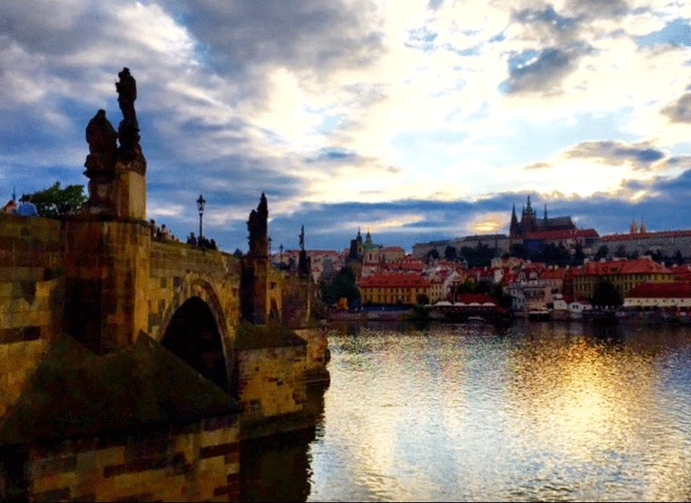 View of Charles Bridge, Prague, Czech Republic