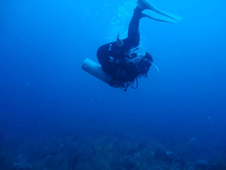 Scubadiver in Belize