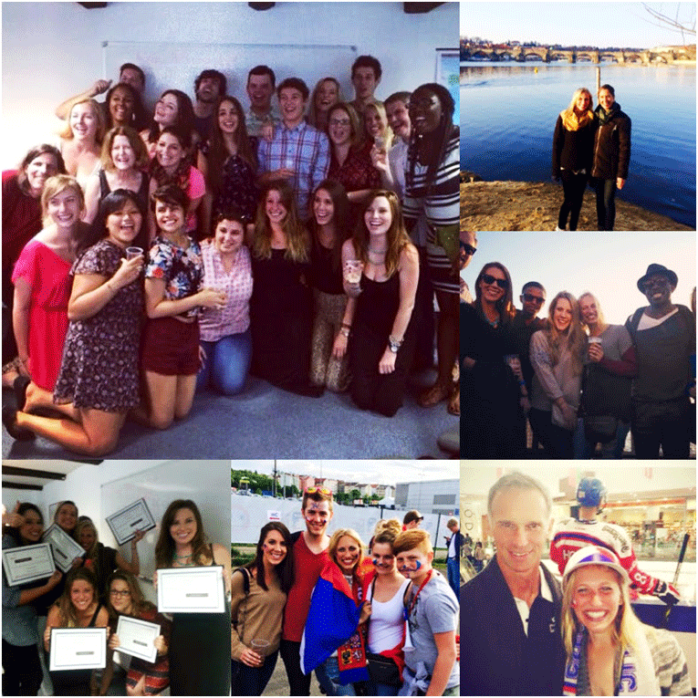Collage of study abroad photos from the Czech Republic