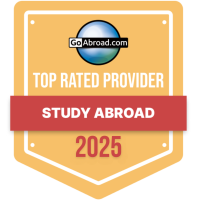 GoAbroad Top Rated Provider 2025 - Study Abroad