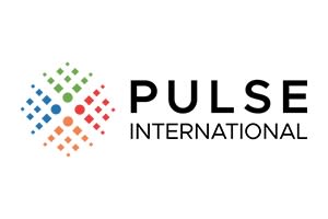 A logo with colorful dots