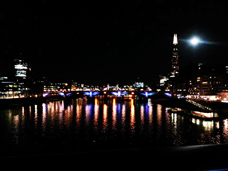 







River Thames in London at night