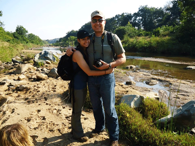 Hiking near the Makutsi River in South Africa
