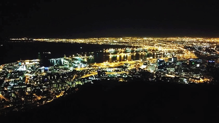 The view from Lions Head at night