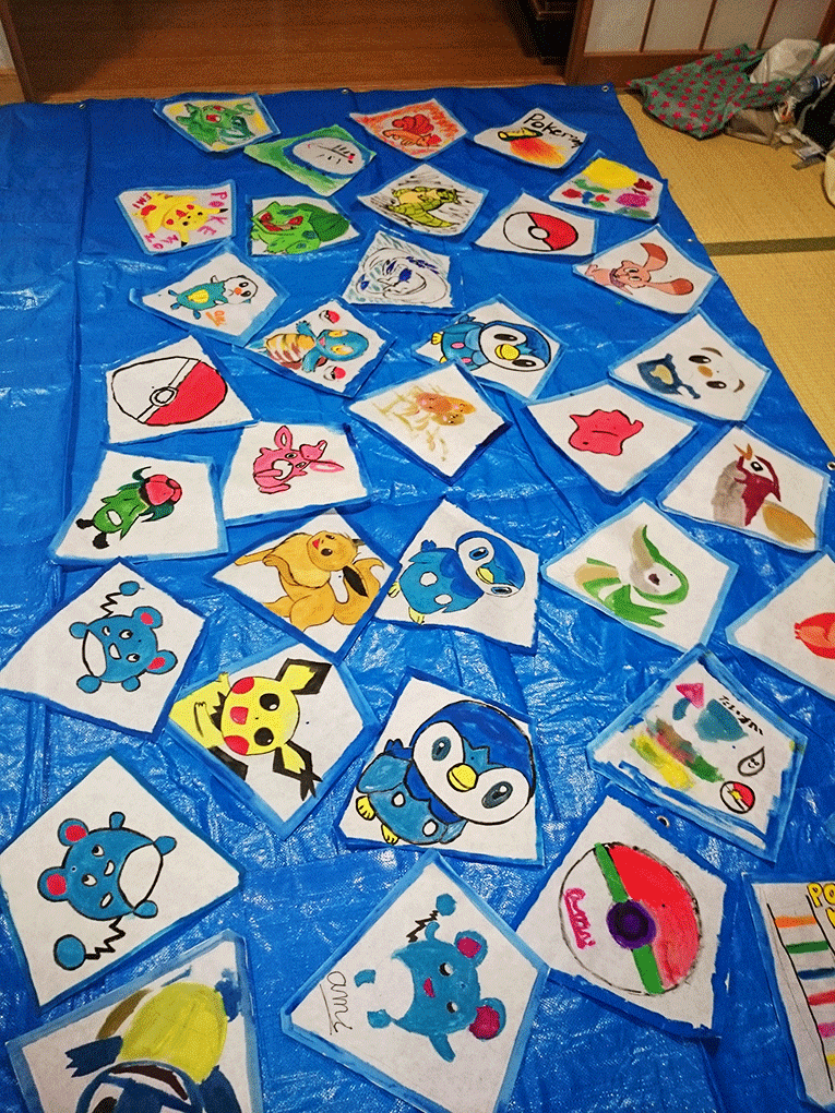Kite with Pokemon characters