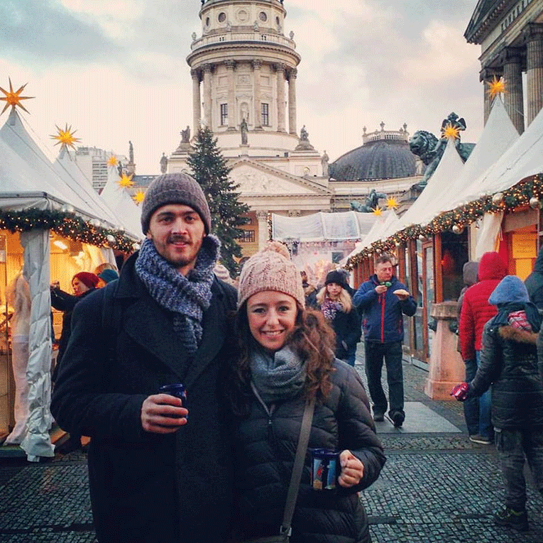 Couple at the Berlin Christmas Market