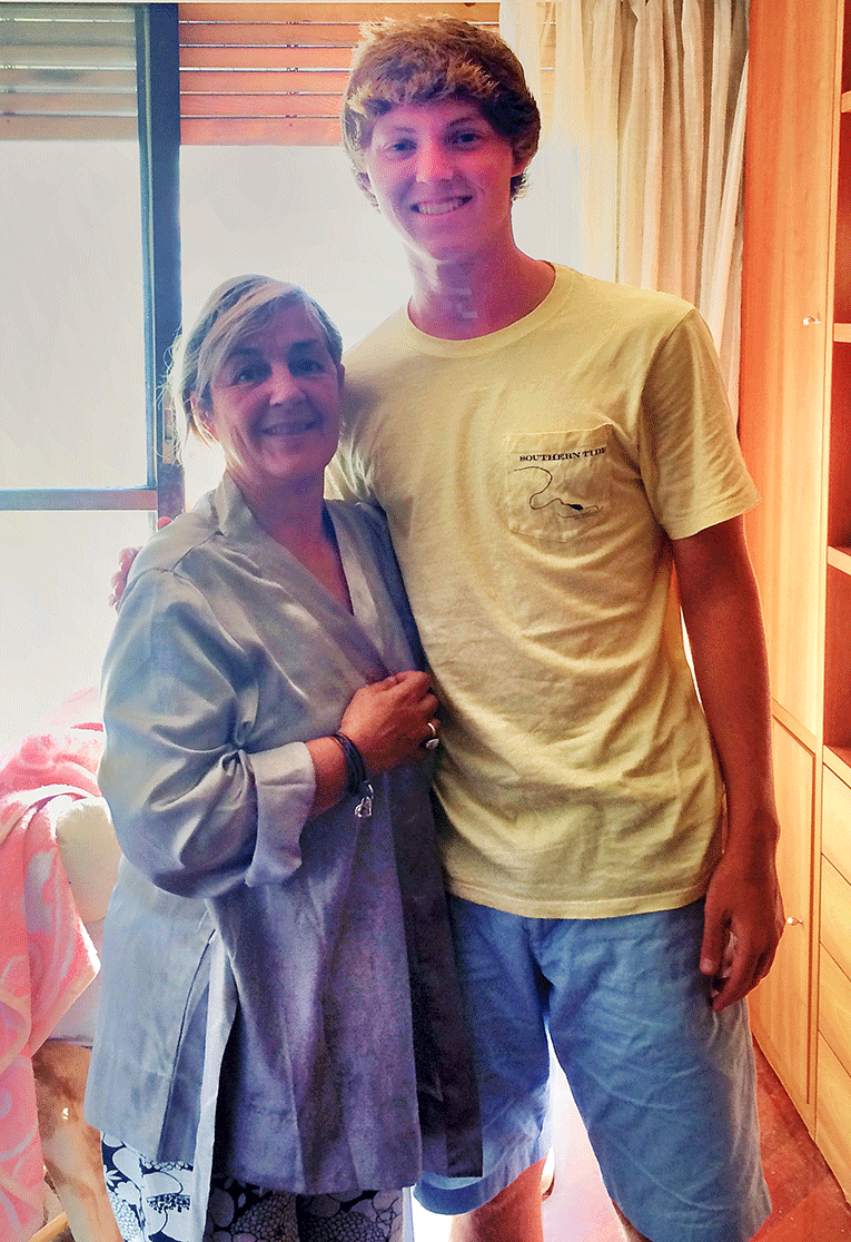 







American student with his Spanish homestay mother