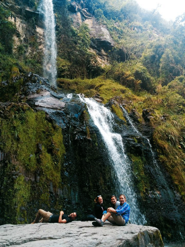 Waterfall of Taxopamba in Ecuador