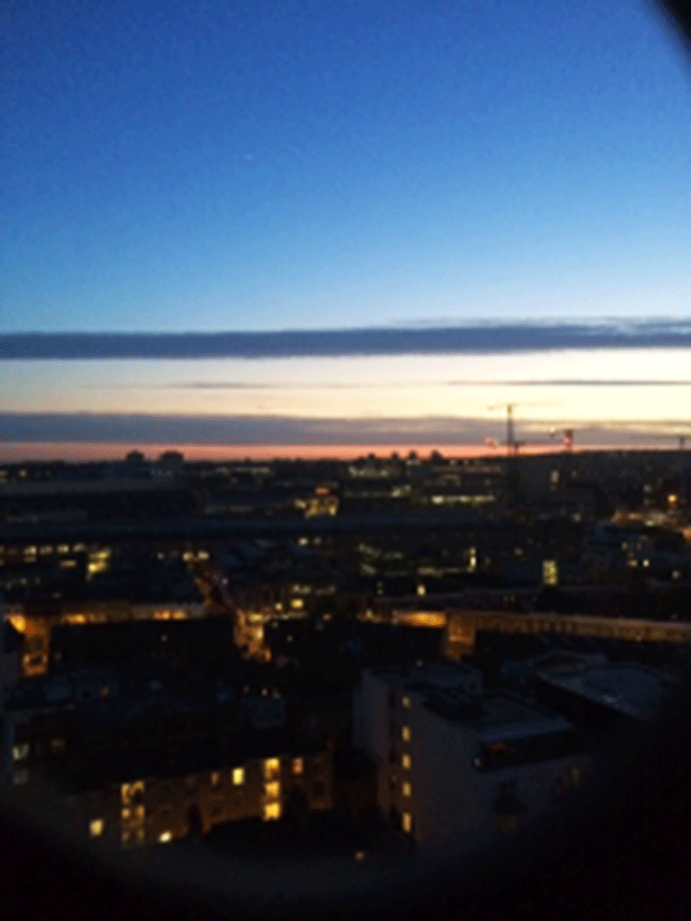 A view of London at night