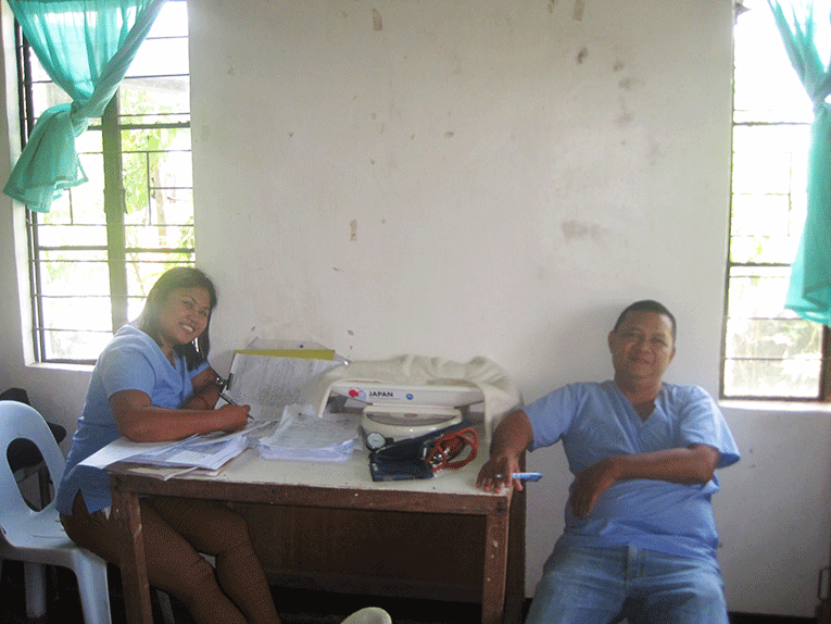 Local staff at a rural health clinic in the Philippines