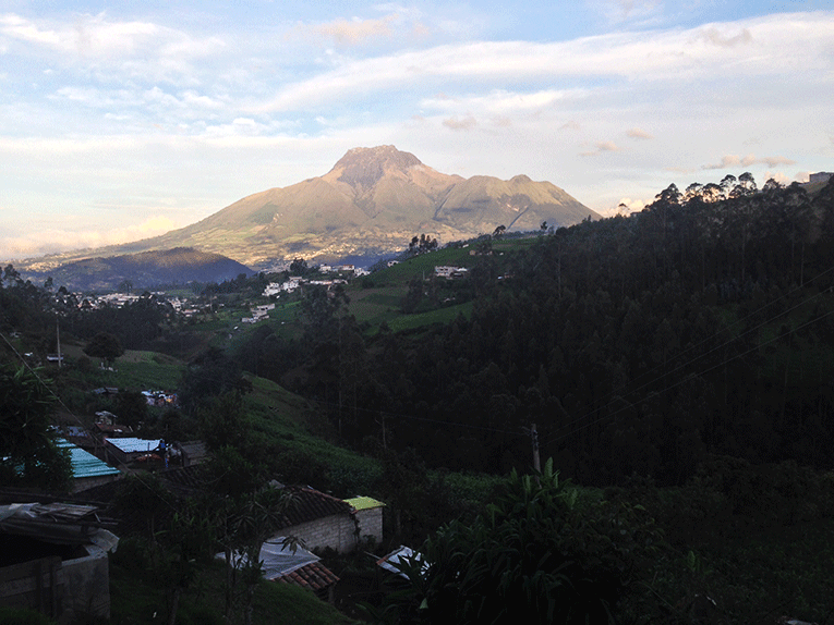 Imbabura volcano in Ecuador