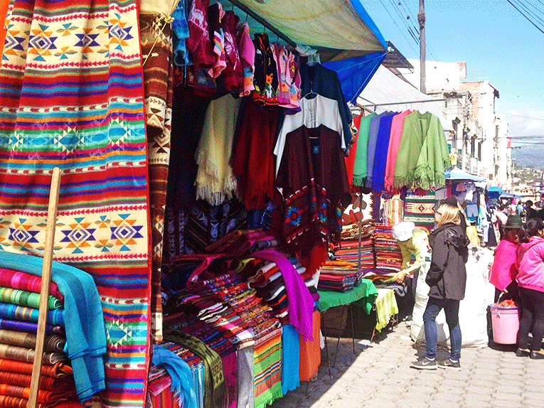 Artisan market in Otavalo, Ecuador