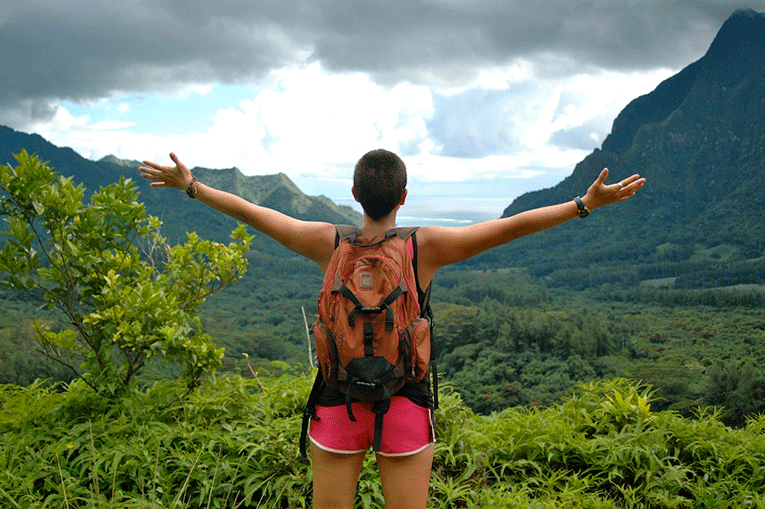 Hiker in the mountains