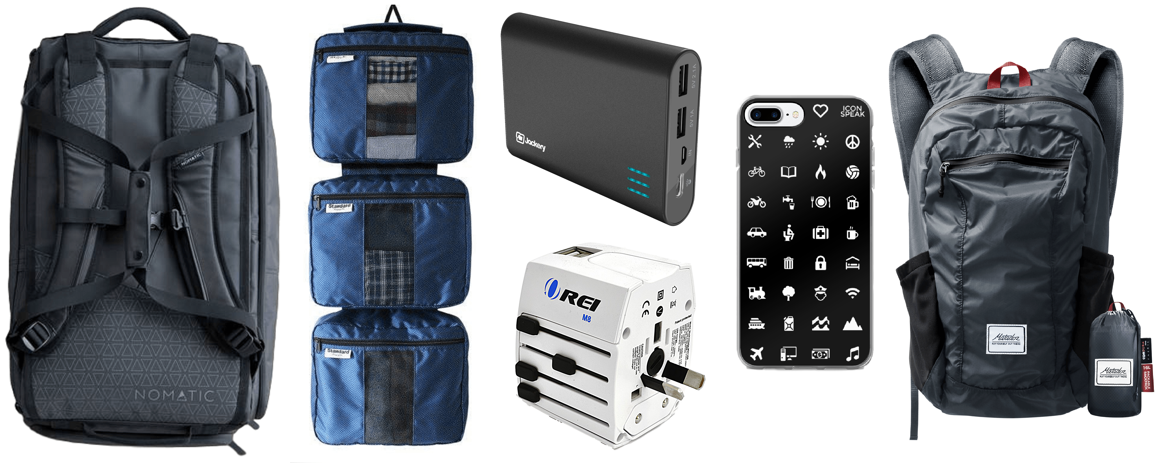 travel bags and gadgets