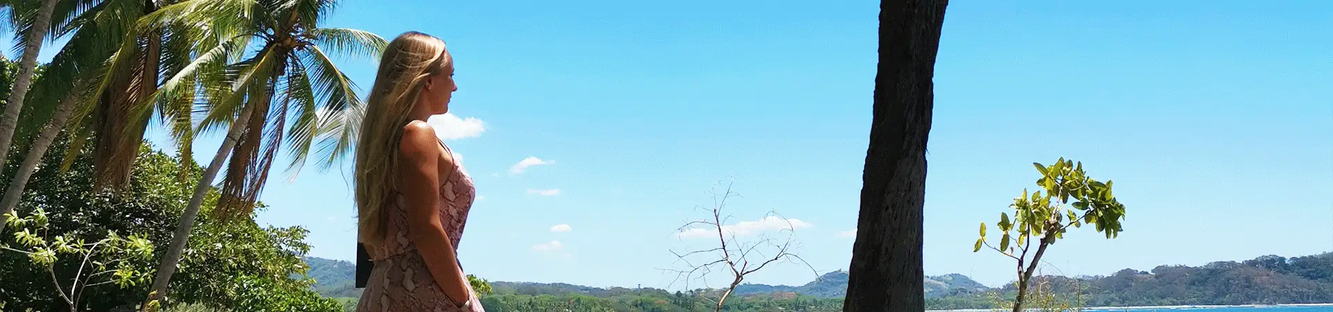 a girl on a beach in Costa Rica