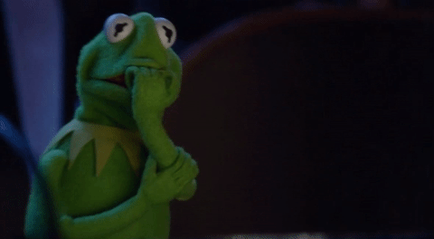 Nervous Kermit the Frog gif