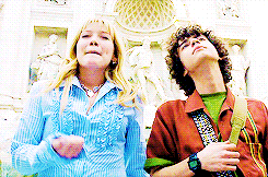 Lizzie McGuire and Gordo tossing coin into Trevi Fountain