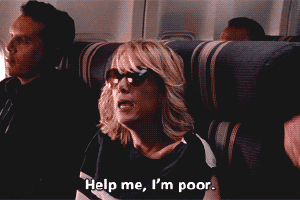 Women on plane saying help me Im poor