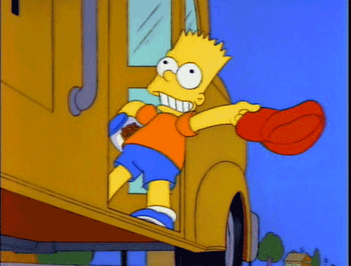 Bart Simpson on a bus gif