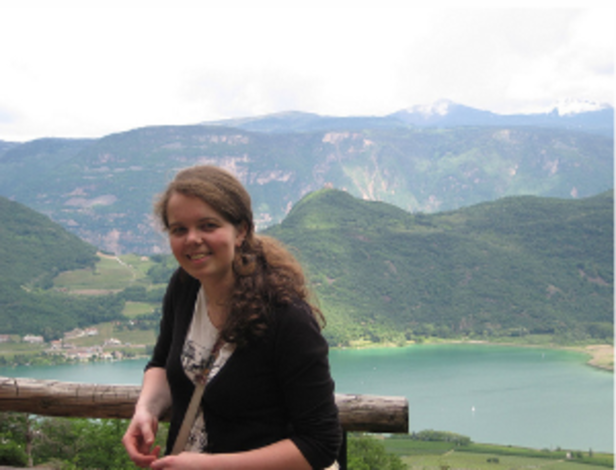Student at the mountains in Austria