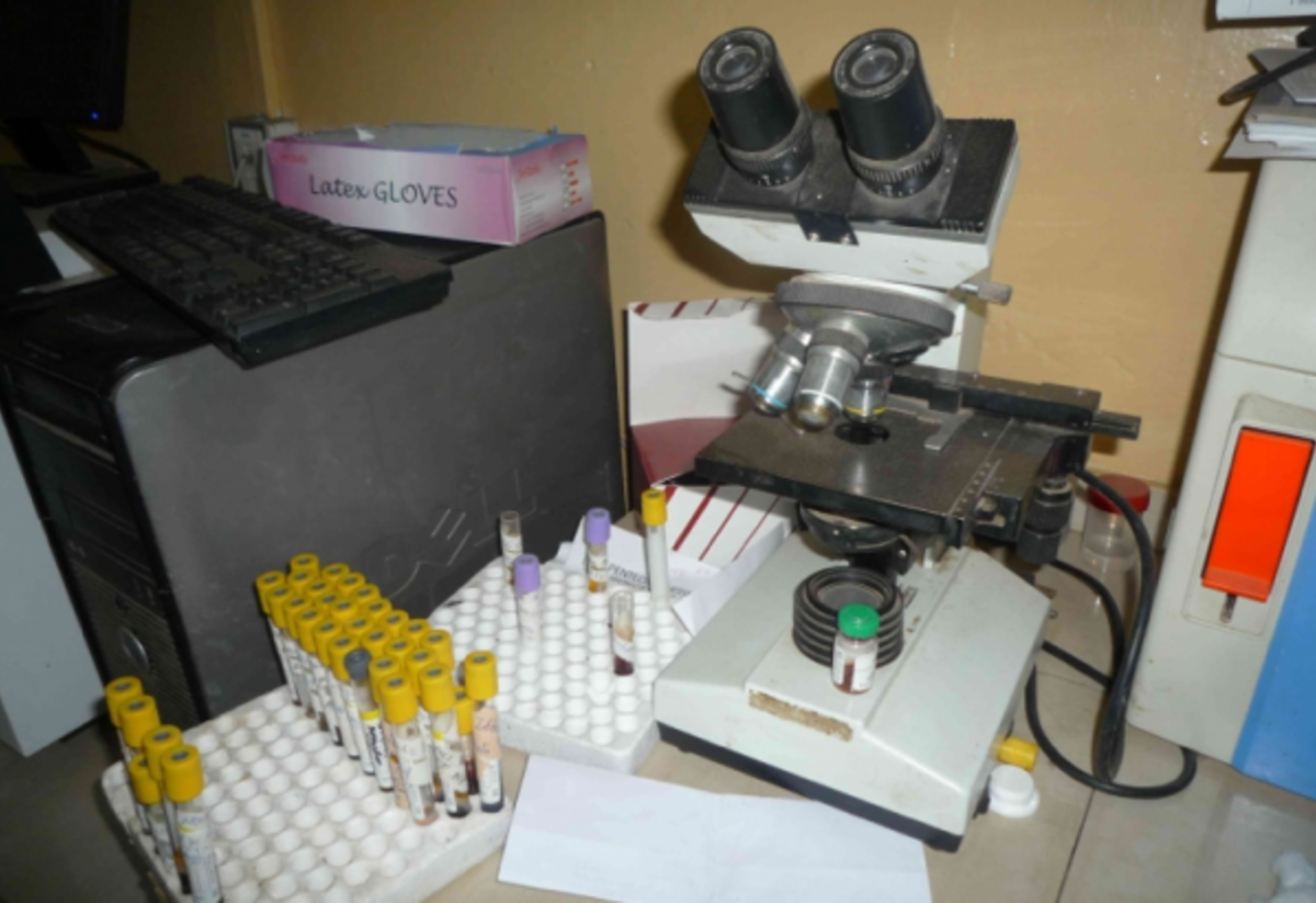 Microscope Work in a Laboratory in Ghana