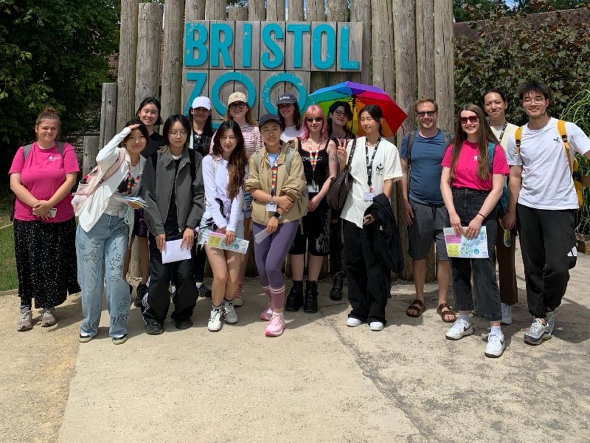 A group of students smiling for the camera