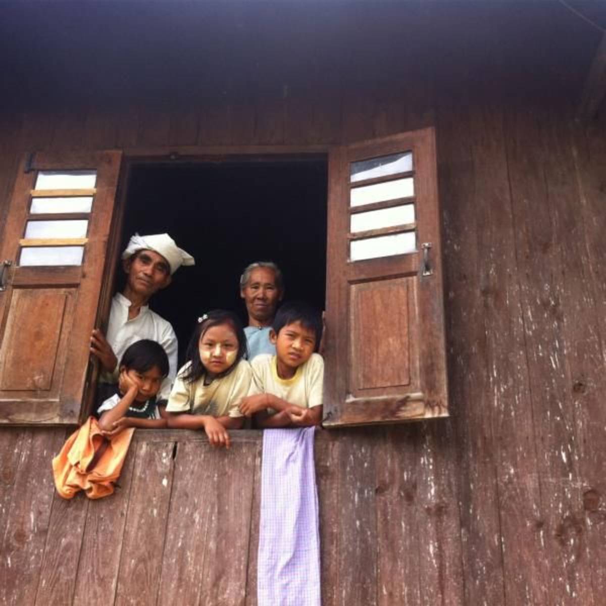 Family in Myanmar