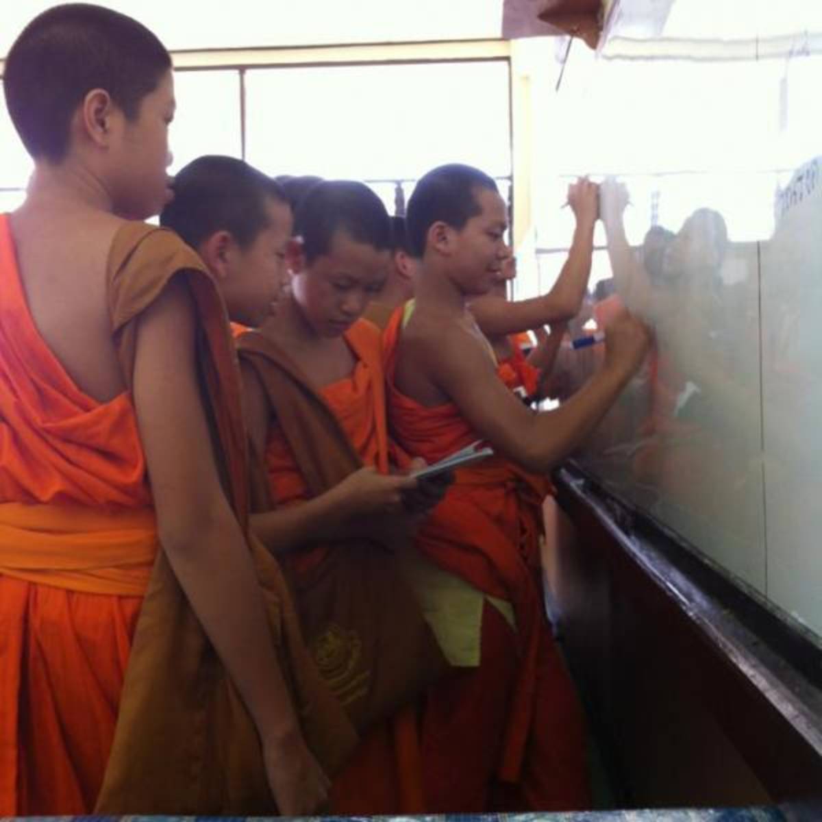 Teaching English to Monks in Thailand with Love Volunteers!