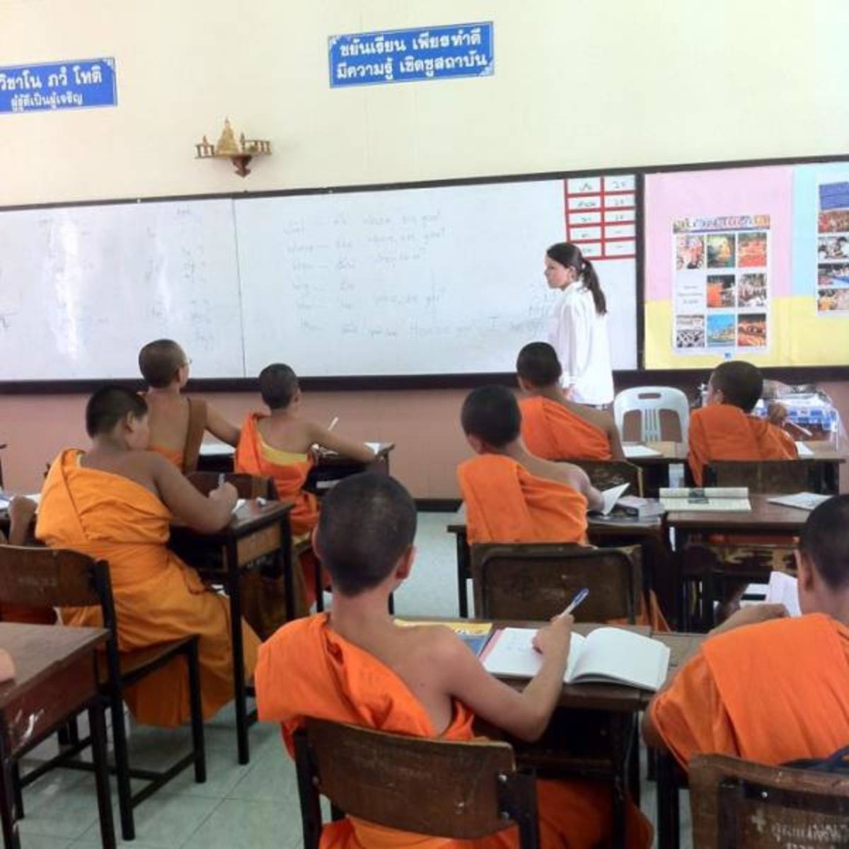 Teaching English to Monks in Thailand with Love Volunteers!