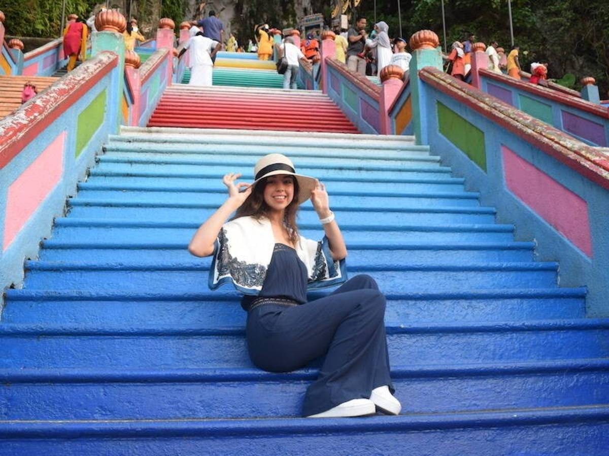 Checking out the Batu Caves Rainbow Staircase