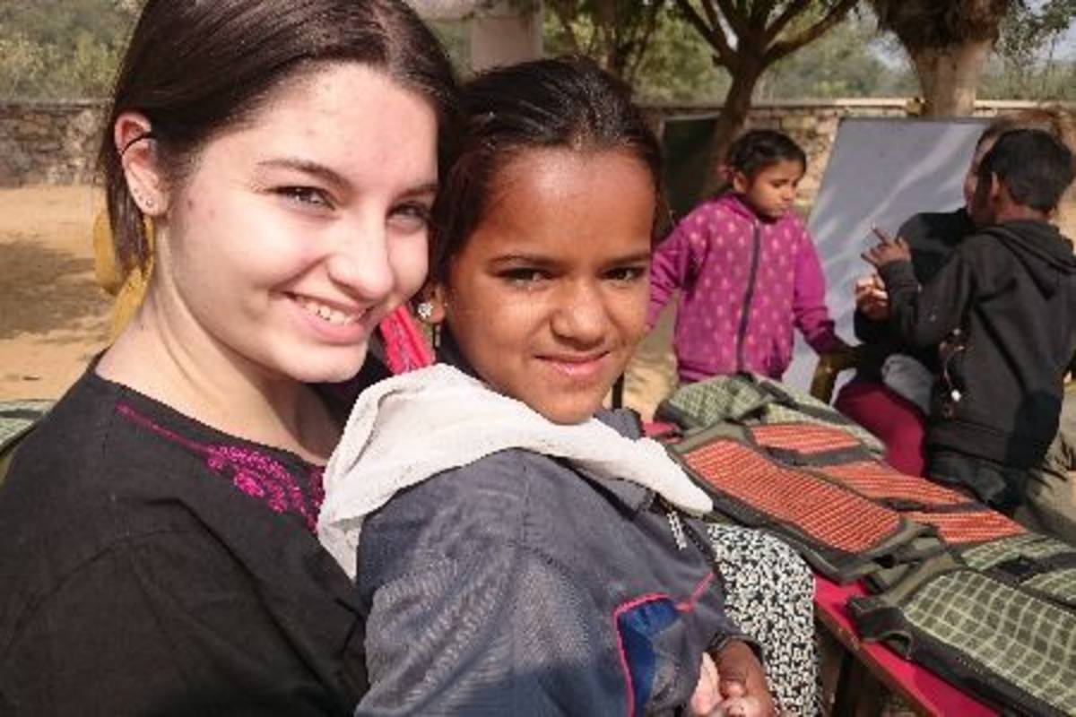 Child and volunteer