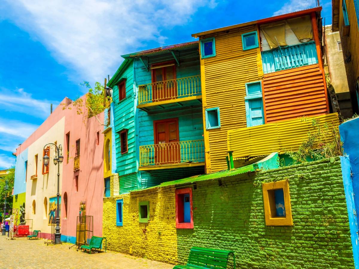 Colorful buildings in Buenos Aires