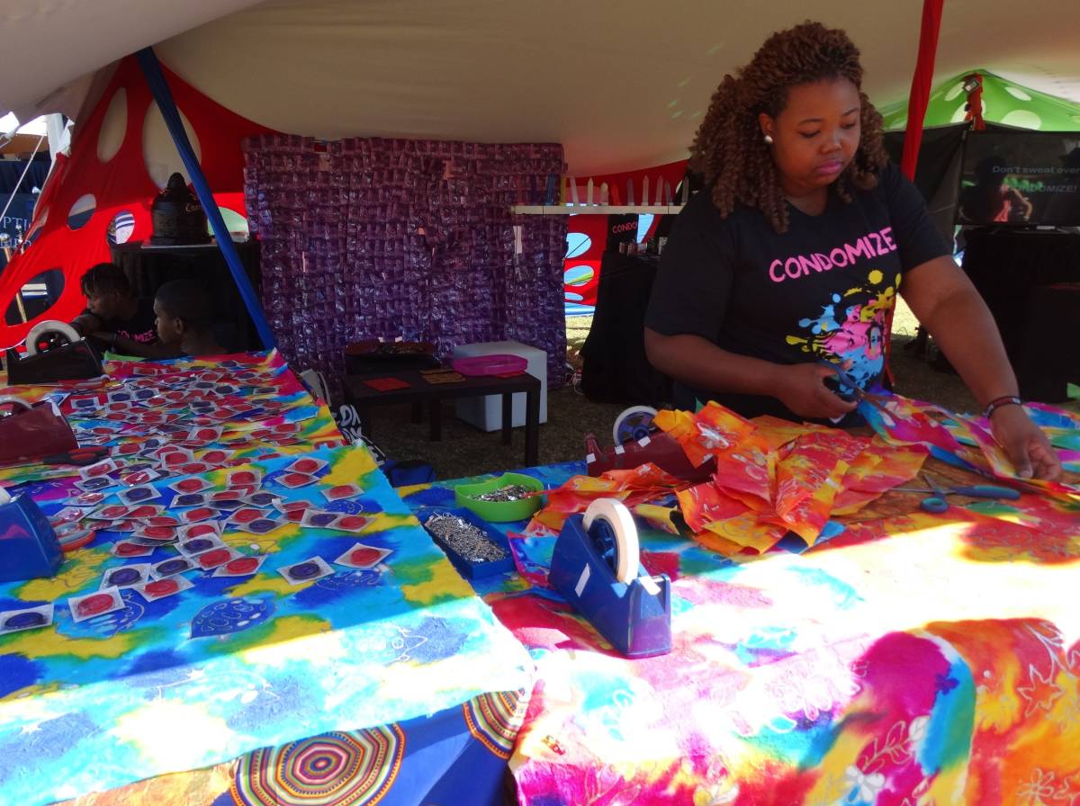 Condomize Swaziland stand at Bush Fire