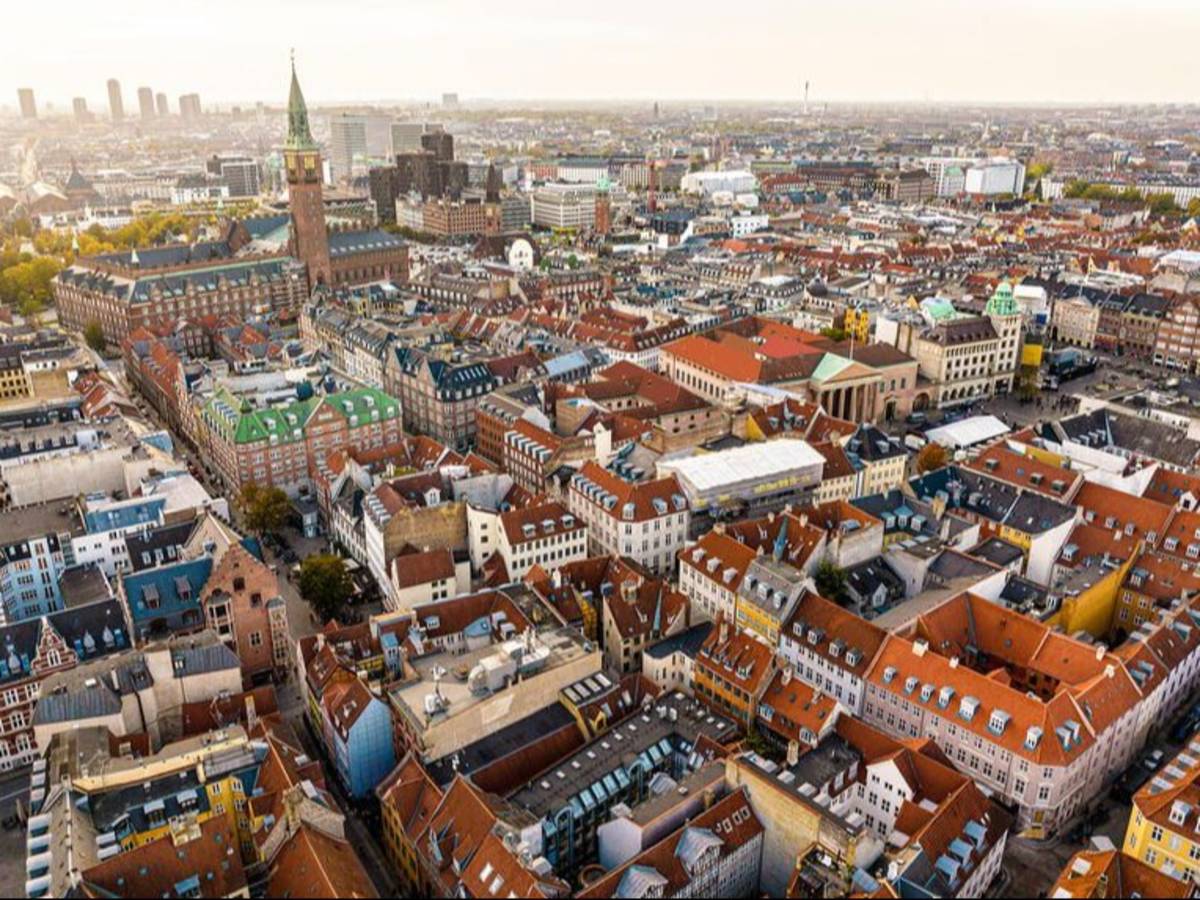 Copenhagen skyline from above