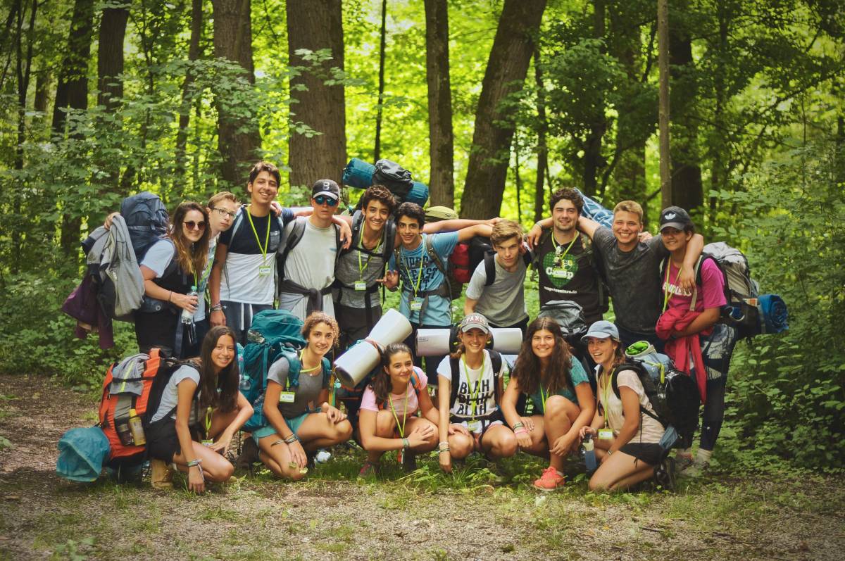 English summer camp with expeditions and camping