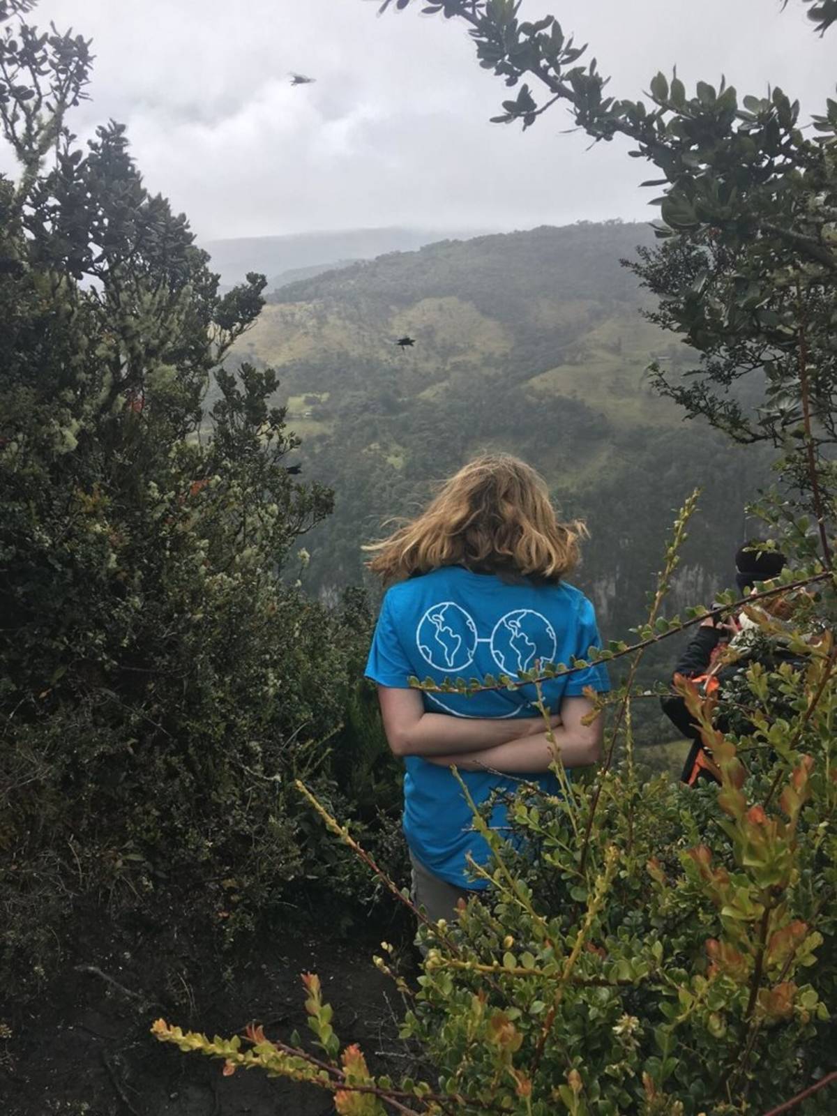 exchange student exploring nature in Colombia