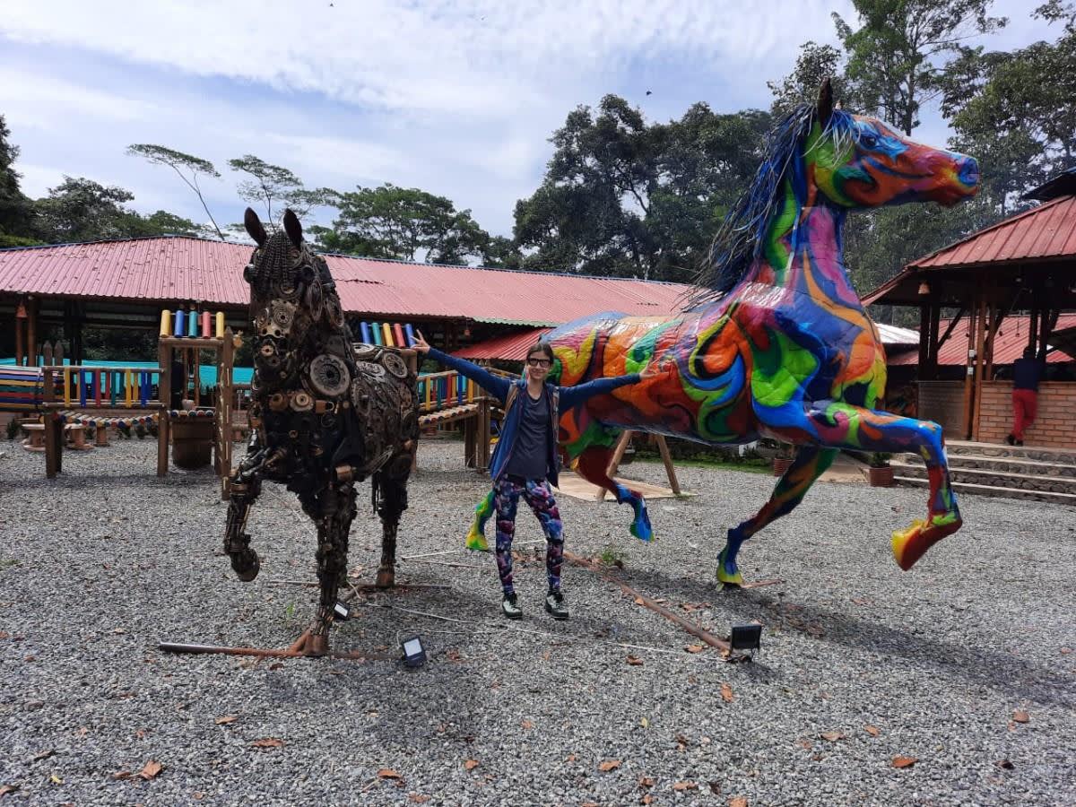 exchange students enjoying their time in nature in Colombia