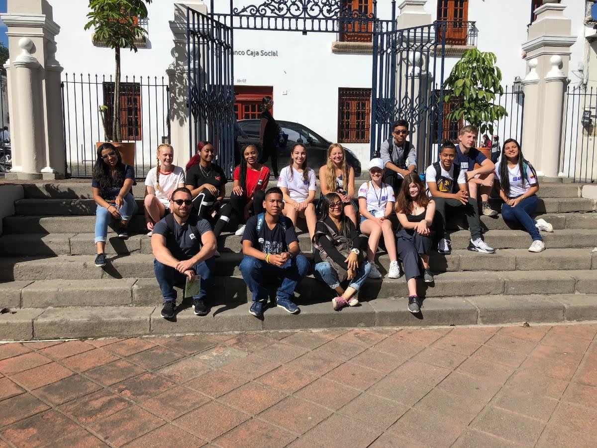 exchange students enjoying their time together in Colombia