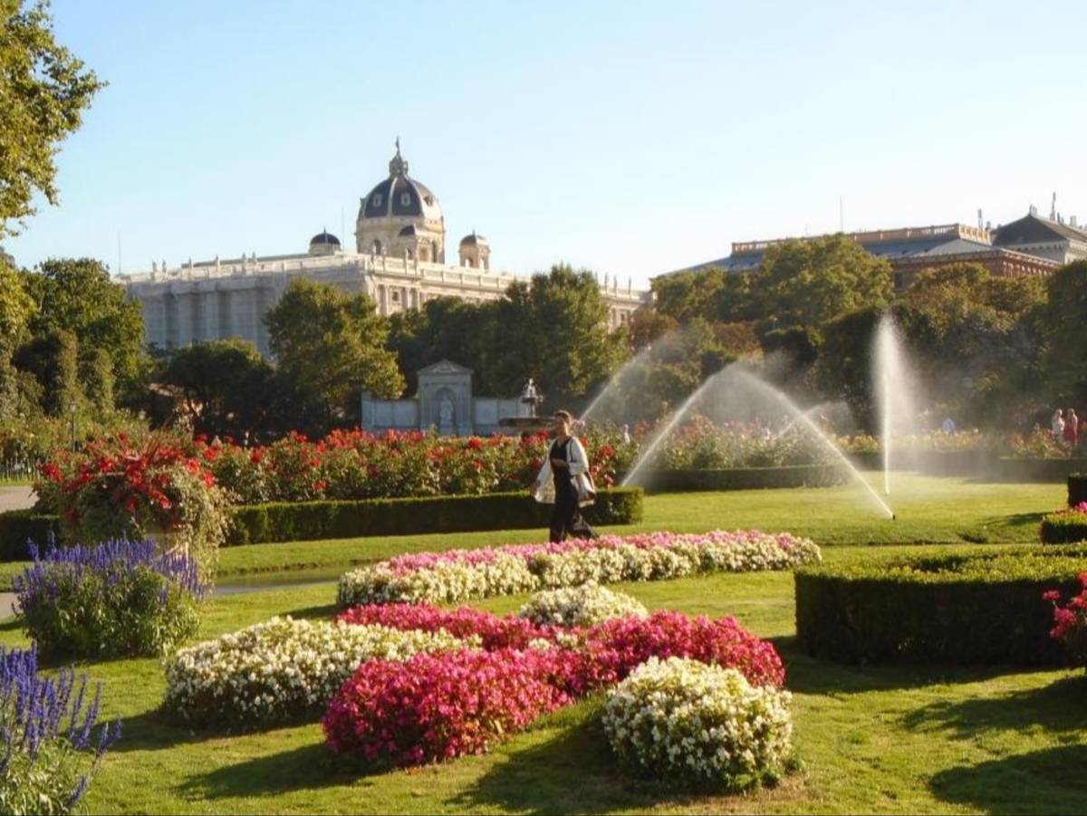 Exploring the Volksgarden in Vienna, Austria.