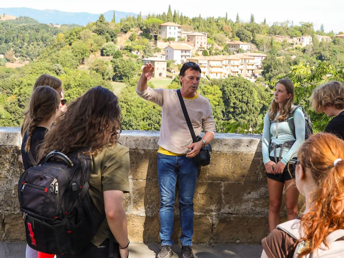 Fall Semester of Big Year Overlooking The Tuscan Vineyards
