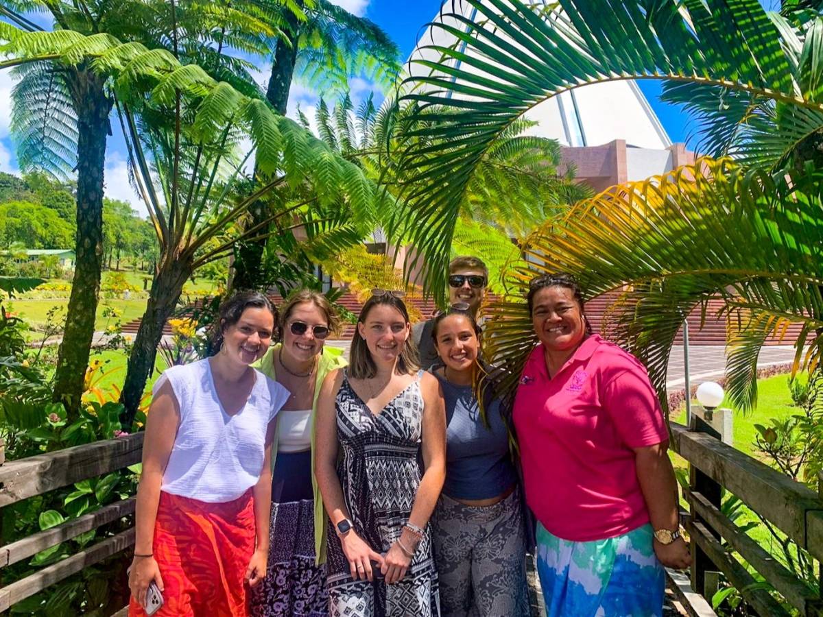 Group of students at Bahai Temple