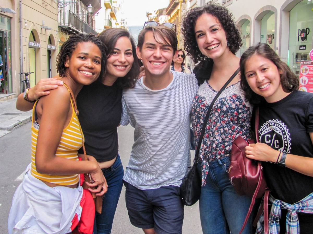 Group of students in Palermo