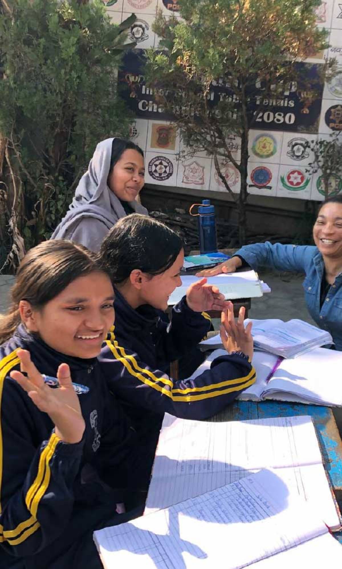 Hands-on learning meets sunshine. Interns support local education initiatives in Kathmandu.