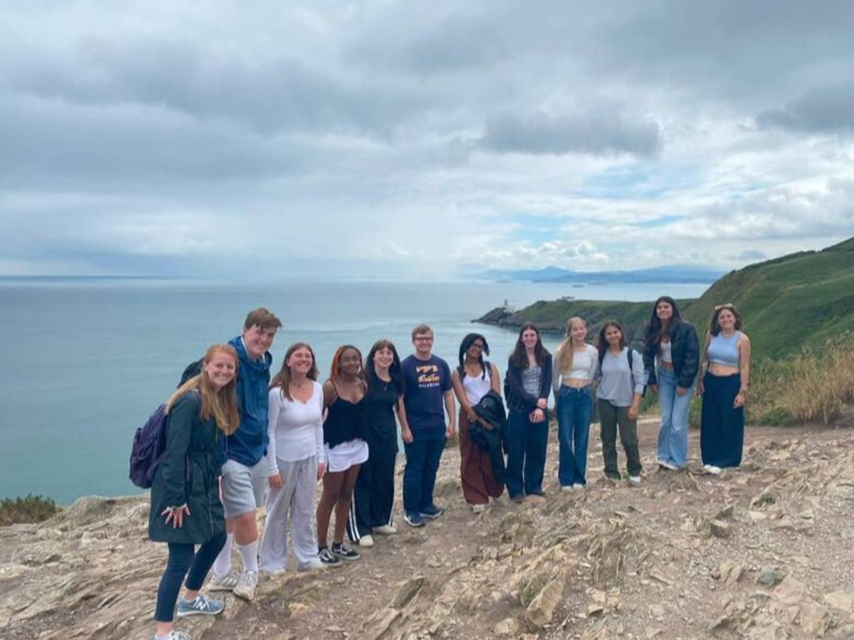 High schoolers on program near the water in Dublin