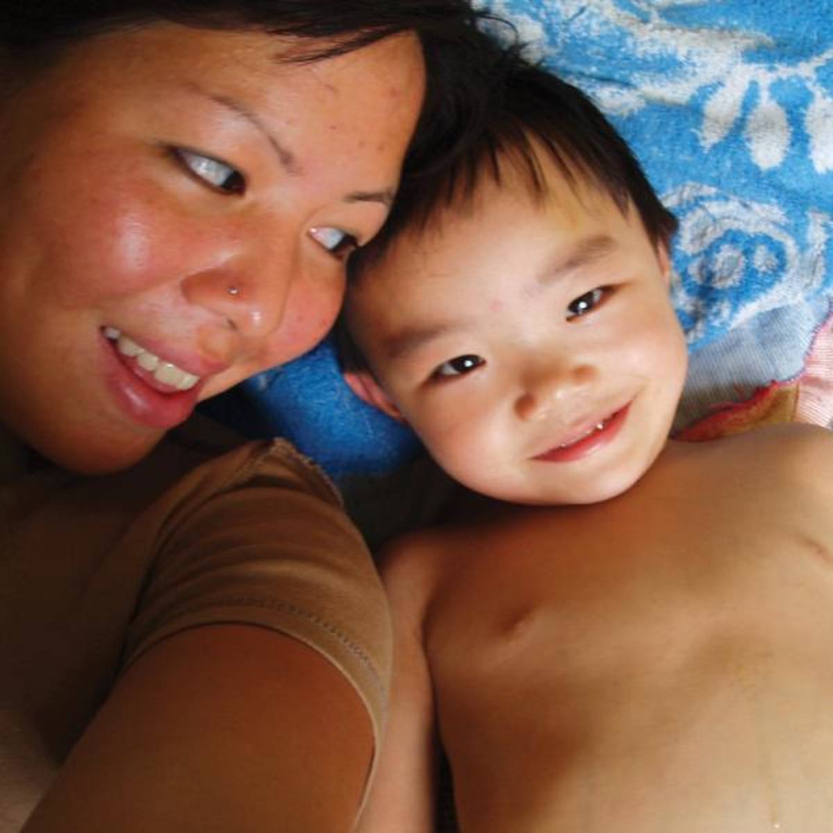 Community service with orphans in China