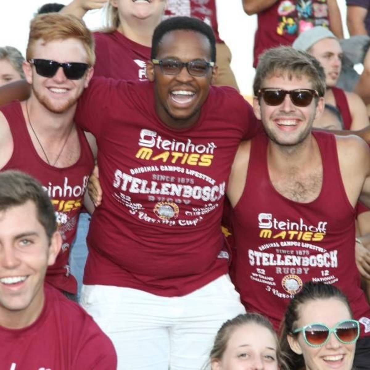 Students cheer for the Maties