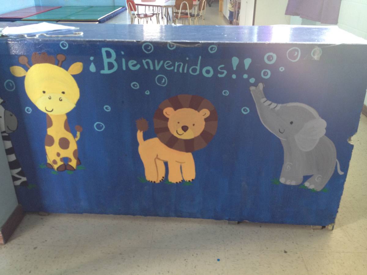mural at the nursery school