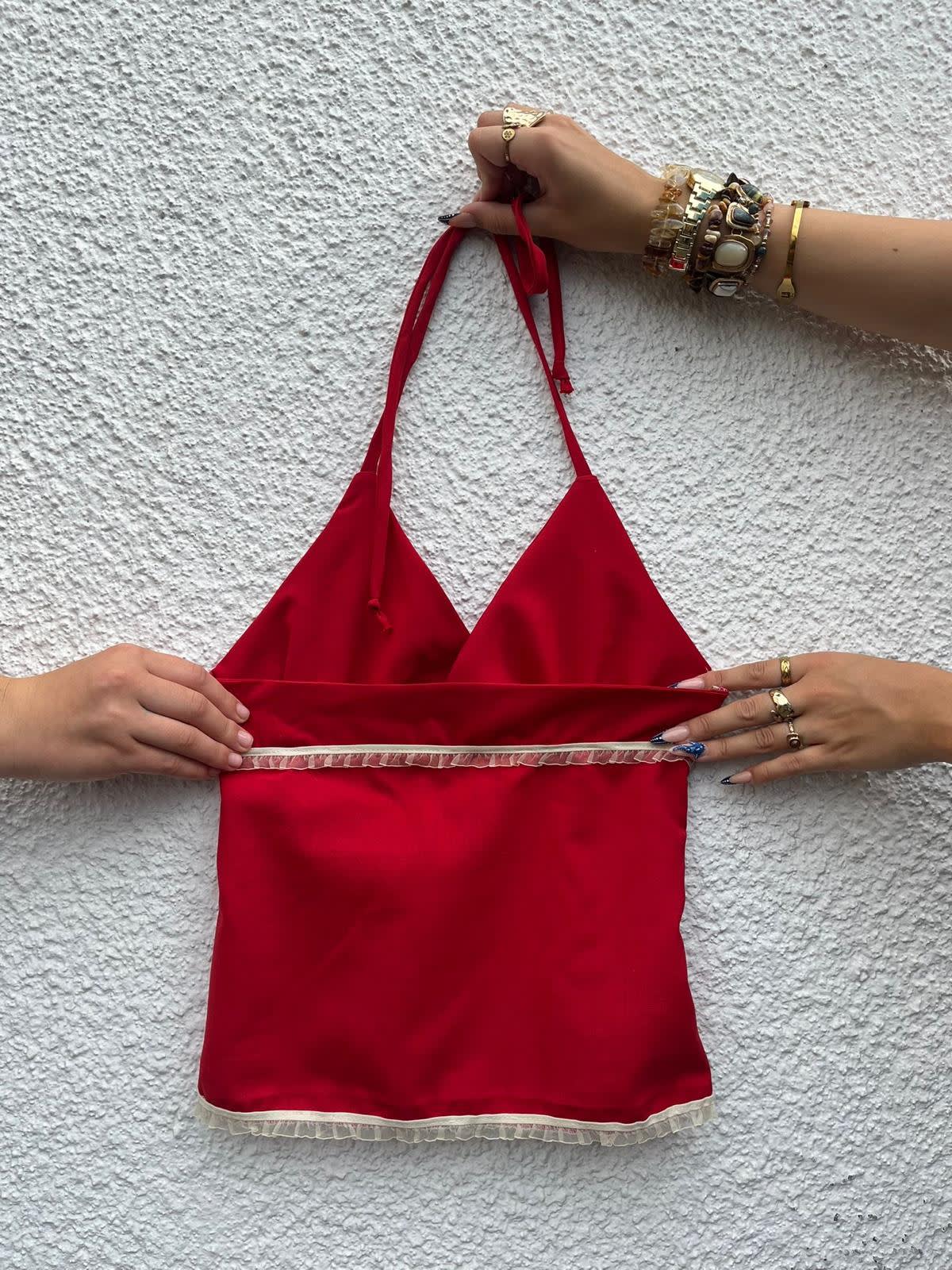 Red cami top