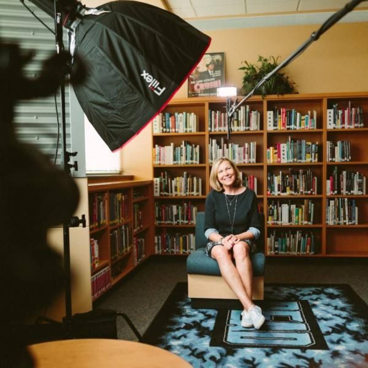 Lady in Interview set up