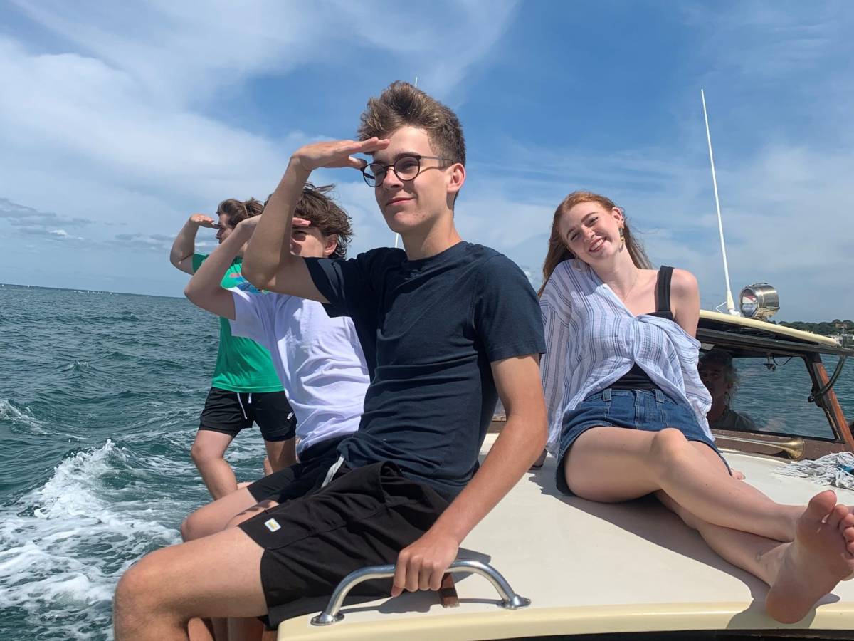 Student on a boat in France